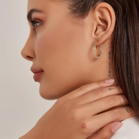 Златни обеци Golden Orb Earrings