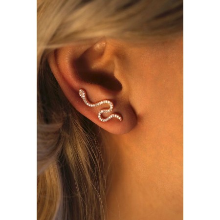 Златни обеци Snake