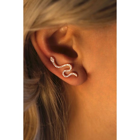 Златни обеци Snake