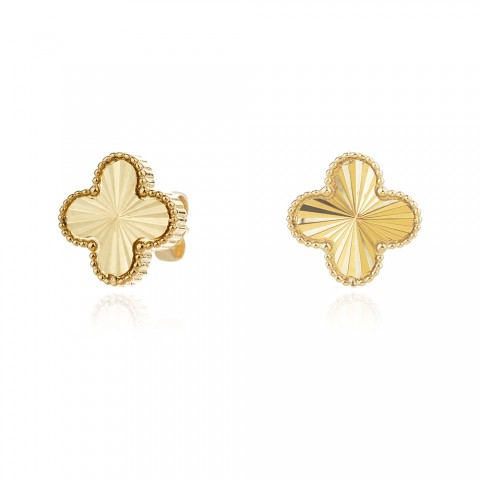 Златни обеци Faceted Diamond