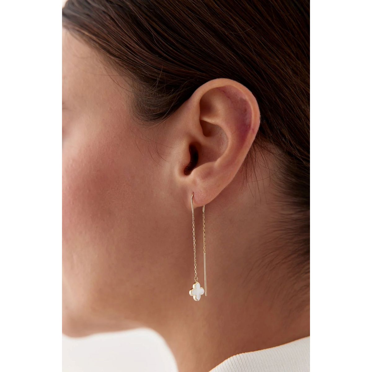 Златни обеци Clover