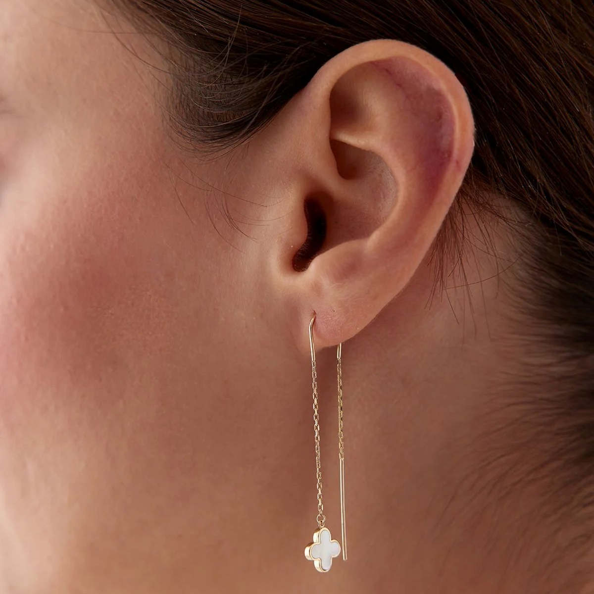 Златни обеци Clover