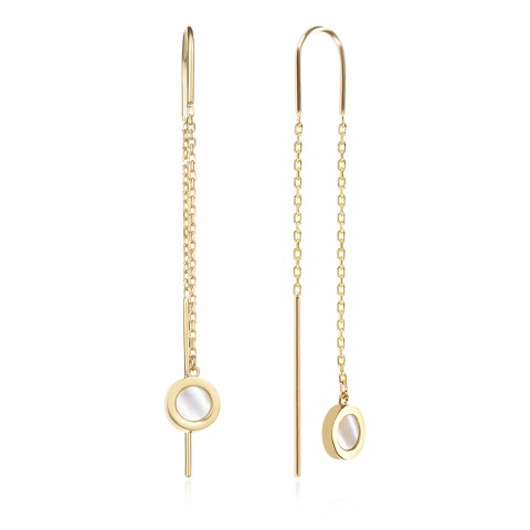 Златни обеци Oval Pearl Gold