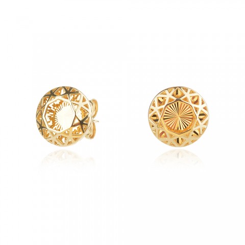 Златни обеци Crystal Cut Circle