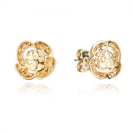 Златни обеци Роза