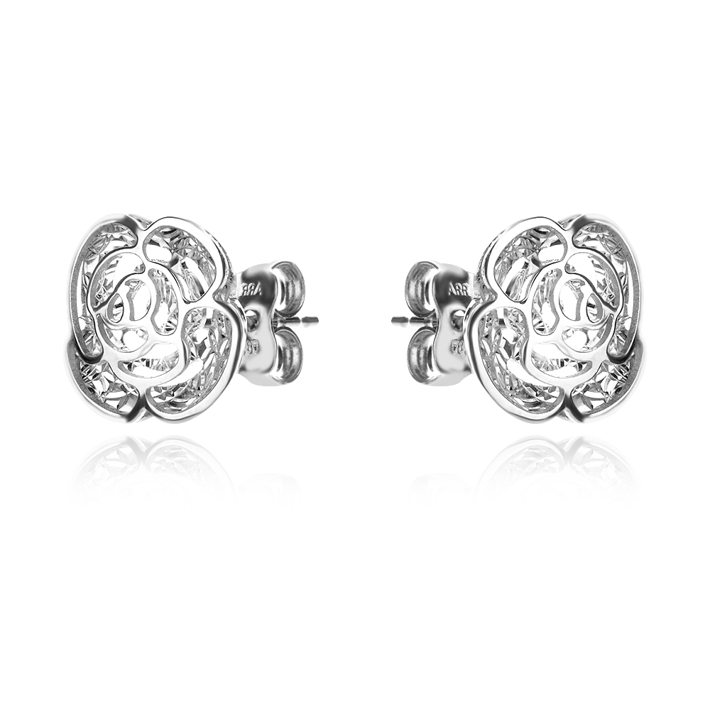 Златни обеци Роза