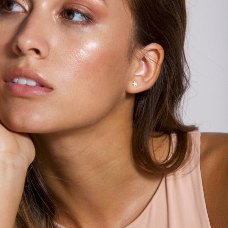 Златни обеци Звезда 