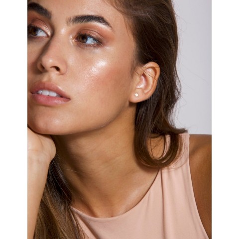 Златни обеци Star