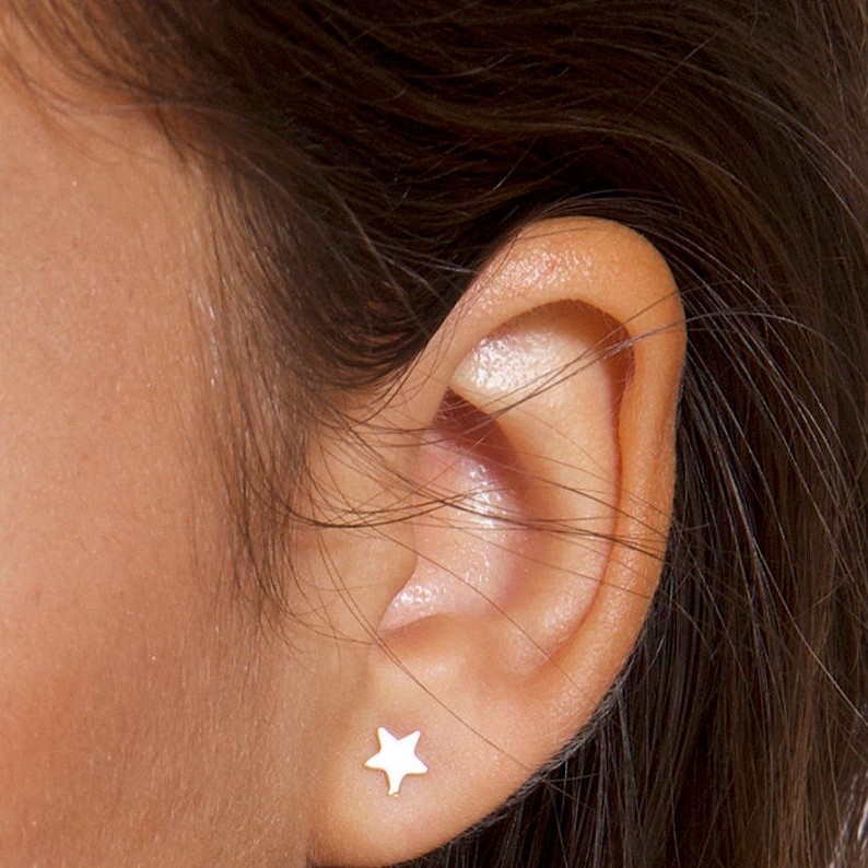 Златни обеци Звезда 