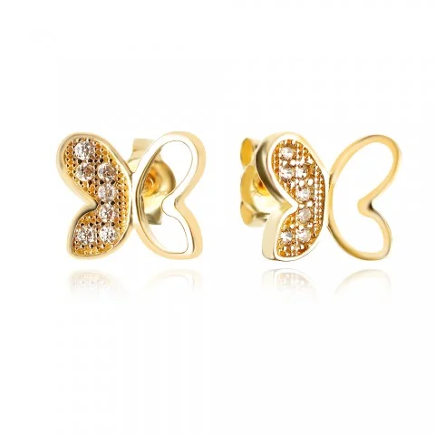 Златни обеци Gold Butterfly