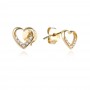 Златни обеци Heart Glow