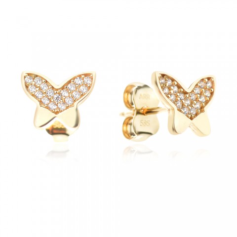 Златни обеци Fable Stones