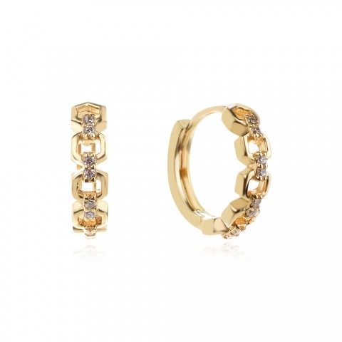 Златни обеци  Fiora Stone