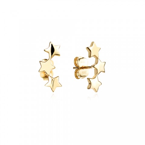 Златни обеци Tristar