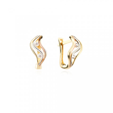 Златни обеци Trio Stella