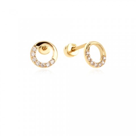 Златни обеци Fusion