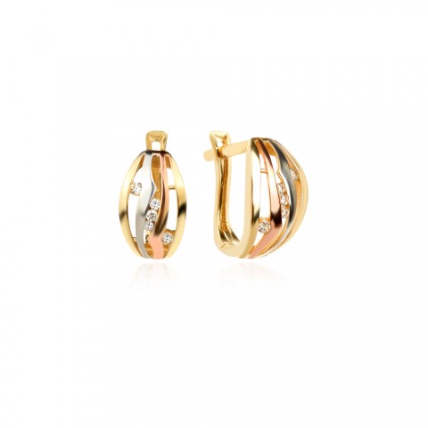 Златни обеци Trio Luxe