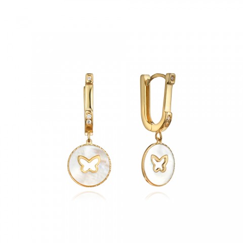 Златни обеци Wings