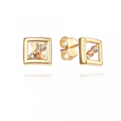 Златни обеци Gleam Square