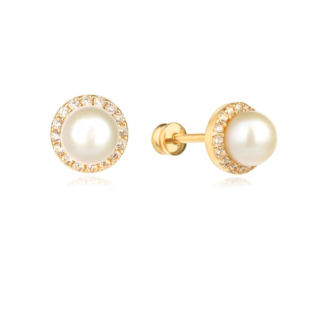 Златни обеци Pearl Drop - ОБЕЦИ (Златни и сребърни бижута)