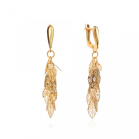 Златни обеци Frond