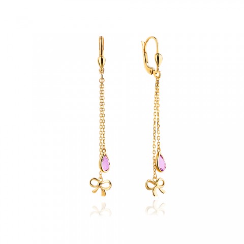 Златни обеци Braid