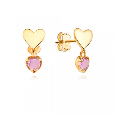 Златни обеци Lumi Heart