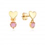 Златни обеци Lumi Heart