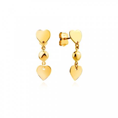 Златни обеци Trio