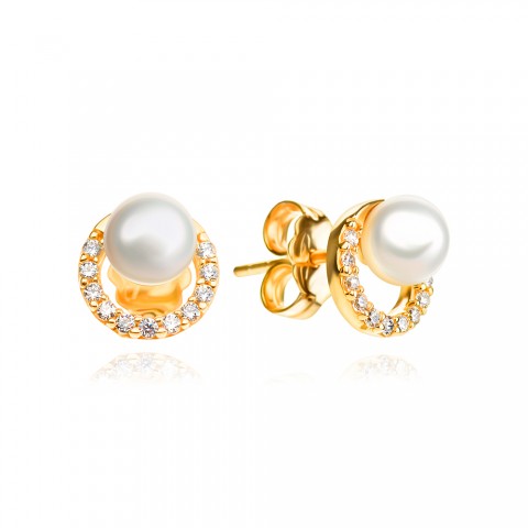 Златни обеци Dot