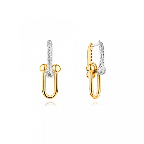 Златни обеци Metropol