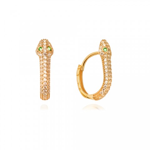 Златни обеци Snake 