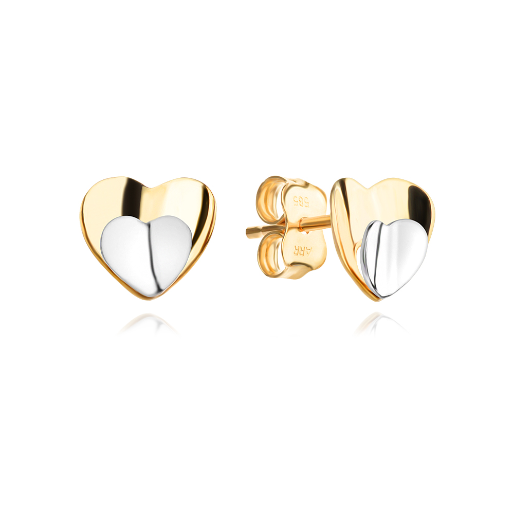 Златни обеци Mini Heart