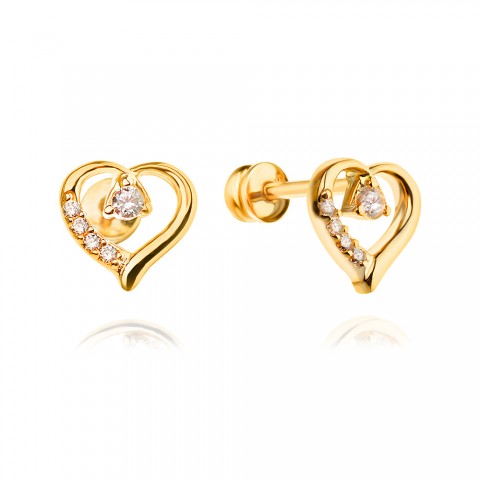 Златни обеци Aria Heart