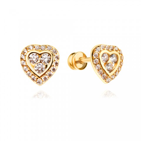 Златни обеци Golden Love Trio