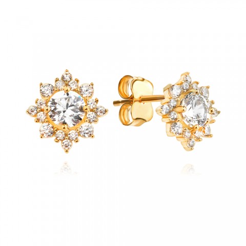 Златни обеци Fleuris