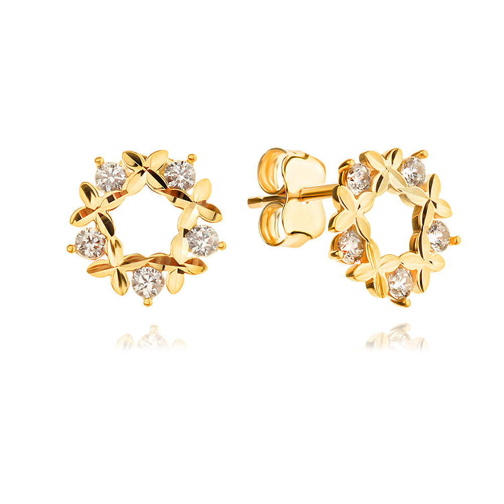 Златни обеци Leora