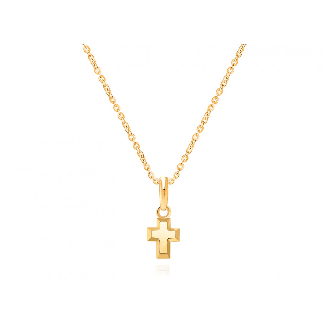 Златно колие Кръст Мини
