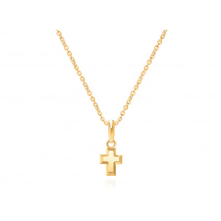 Златно колие Кръст Мини