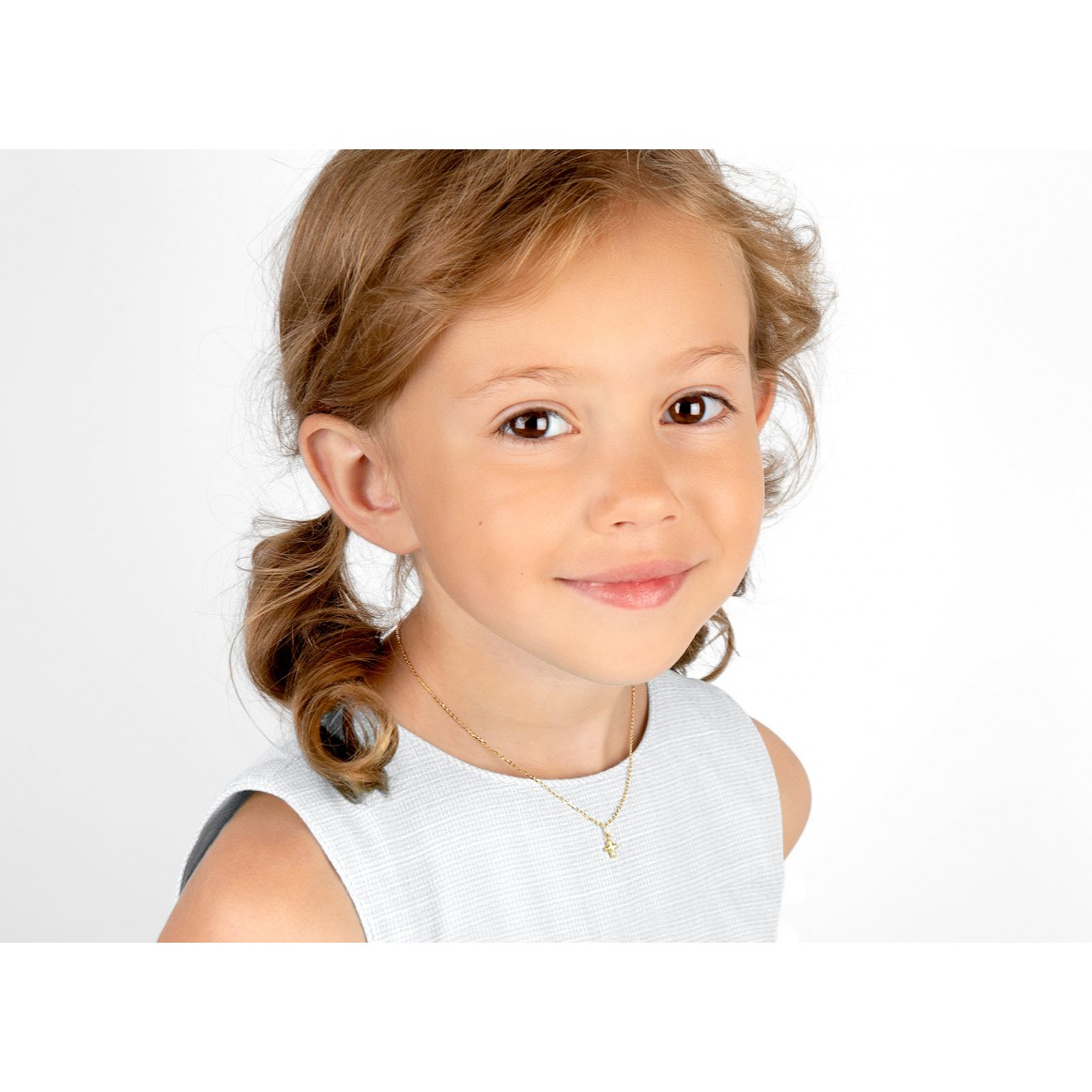 Златно колие Кръст Мини