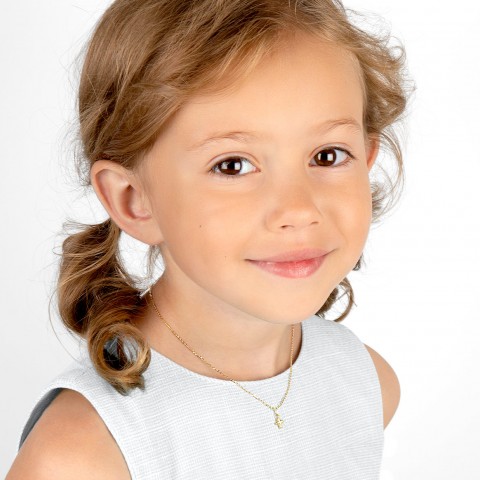 Златно колие Кръст Мини