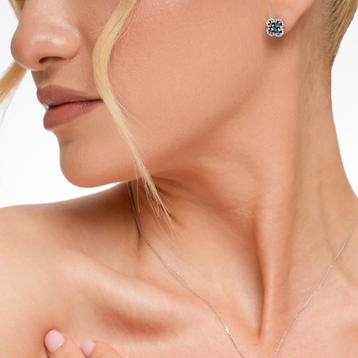 Oбеци с Диаманти и Лондон Топаз Midnight