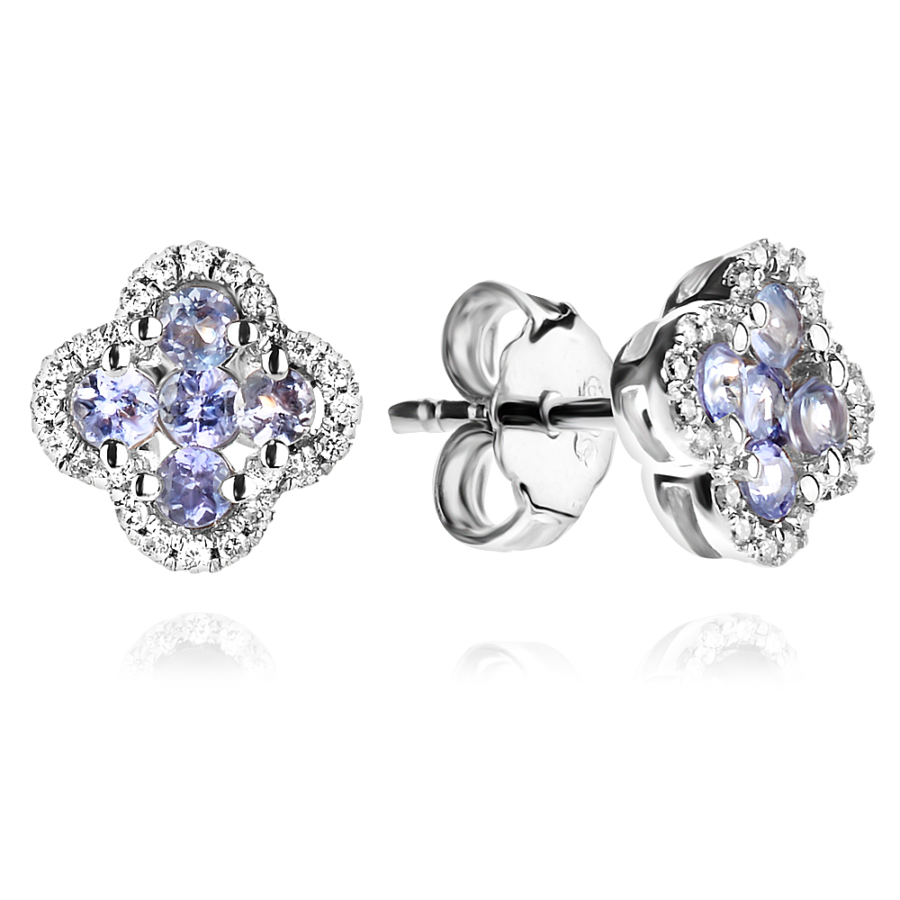 Обеци с Диаманти и Танзанит Clarte Обеци с Диаманти и Танзанит Clarte