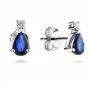 Обеци с Диаманти и Сапфири Royal Blue