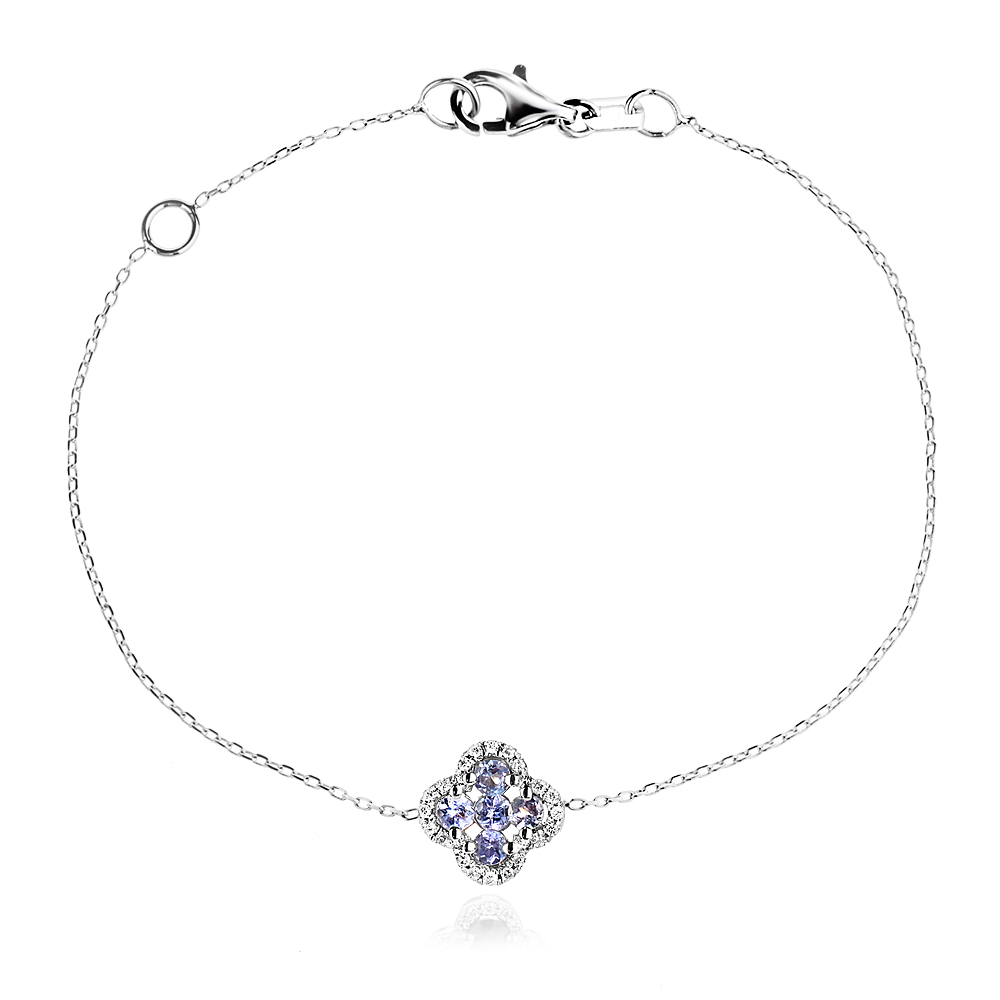 Гривна с Диаманти и Танзанит Clarte