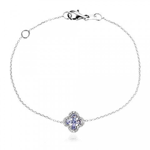 Гривна с Диаманти и Танзанит Aura Clover