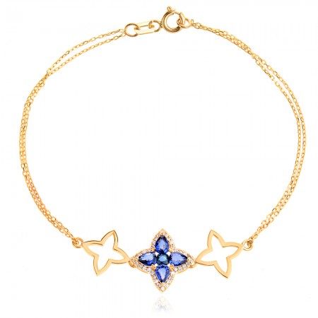 Гривна с Диаманти и Сапфири Breeze