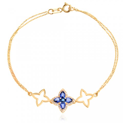 Гривна с Диаманти и Сапфири Elizabeth