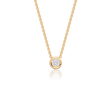 Златно колие с диамант Descrete