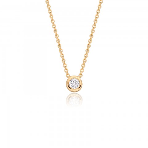 Златно колие с диамант Shiny Stone